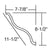 C335-Luxxus Plain Polyurethane Crown Molding, Primed White. Face: 11-1/2" Length: 78-3/4"