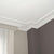 C353-Luxxus Plain Polyurethane Crown Molding, Primed White. Face: 1-3/16" Length: 78-3/4"