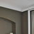 C355-Luxxus Plain Polyurethane Crown Molding, Primed White. Length: 78-3/4"