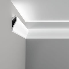 C371-Luxxus Plain Polyurethane Crown Molding For Indirect Lighting. Length: 78-3/4"