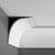 C990-Luxxus Plain Polyurethane Crown Molding, Primed White. Face: 10-1/2" Length: 78-3/4",