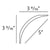 CX126 - Axxent Plain Duropolymer Crown Molding, Primed White. Face: 5" Length: 78-3/4"