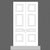 D503-Luxxus Classic Duropolymer Door Panel, Primed White. Width: 21-5/8" Height: 21-5/8"