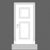 D507-Luxxus Classic Duropolymer Door Panel, Primed White. Width: 21-5/8" Height: 35-5/8"