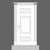 D507-Luxxus Classic Duropolymer Door Panel, Primed White. Width: 21-5/8" Height: 35-5/8"