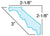 2-1/8"H 2-1/8" Projection X 94-1/4"L - Indiana crown moulding