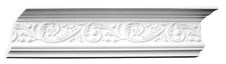 4-1/2"H 2-1/2"Proj X 94-1/2"L W/8"- Decorated flowered moulding