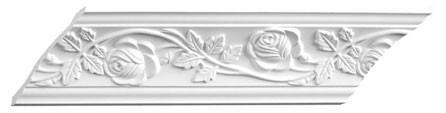 12"Rep 3-3/8"H X 3-7/8"Proj X94-1/2"L - Rose flower moulding