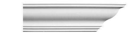 4-1/8"H X 5" Proj X 94-1/2"L - Galveston Plain Cornice Moulding