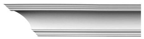 4-1/8"H X 6" Proj X 94-1/2"L - Griggs Plain Cornice Moulding