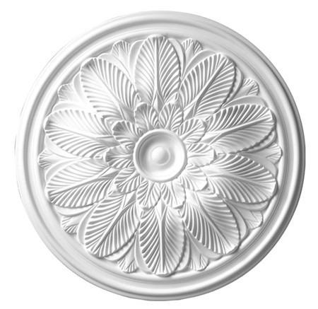 22-5/8" Diameter X 1-3/4" Projection - Queens Leaf Decorative Medallion