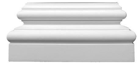 6-1/4"H X 13-1/8"W X2-3/4"Projection - Buffalo Pilaster Plinth