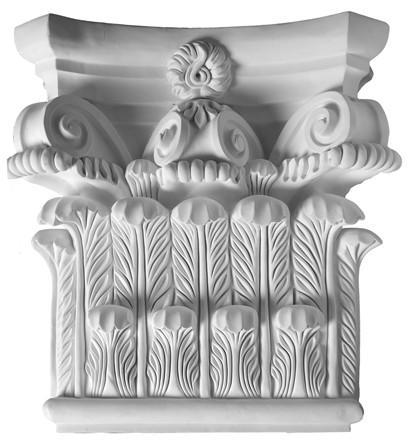 25-1/4"Hx 25-3/8"W X 8-1/4"Proj - Cherokee Pilaster Capital