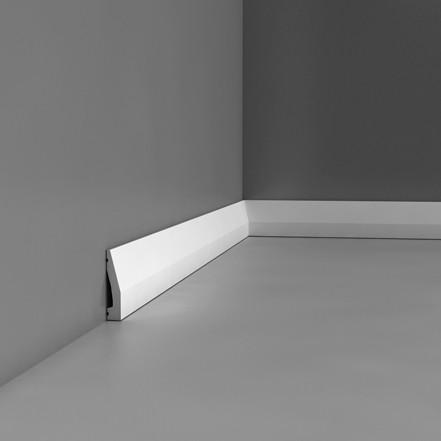 DX159-2300 - Axxent Plain Duropolymer Multifunctional Molding, Primed White. Width: 90" Height: 2-3/8"