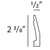 DX159-2300 - Axxent Plain Duropolymer Multifunctional Molding, Primed White. Width: 90" Height: 2-3/8"