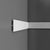 DX163-2300 - Axxent Plain Duropolymer Multifunctional Molding, Primed White. Width: 90" Height: 3-15/16"