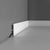 DX163-2300 - Axxent Plain Duropolymer Multifunctional Molding, Primed White. Width: 90" Height: 3-15/16"