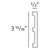 DX163-2300 - Axxent Plain Duropolymer Multifunctional Molding, Primed White. Width: 90" Height: 3-15/16"