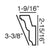 FC212 - Flexible Decorative Polyurethane Crown Molding, Flexible, Primed White. Face: 3-3/8" Length: 78-3/4"