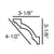 FC213-Flexible Plain Polyurethane Crown Molding, Flexible, Primed White. Face: 4-1/2"  Length: 78-3/4"