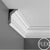 FC304 - Flexible Decorative Polyurethane Crown Molding, Flexible, Primed White. Face: 5-1/2" Length: 78-3/4"