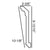 FC308 - Flexible Decorative Polyurethane Crown Molding, Flexible, Primed White. Face: 10-1/8" Length: 78-3/4"