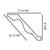 FC334-Flexible Plain Polyurethane Crown Molding, Flexible, Primed White. Face: 9-11/16" Length: 78-3/4"