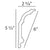 F339-Flexible Plain Polyurethane Crown Molding, Flexible, Primed White. Face: 6" Length: 78-3/4"
