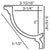 FC902-Flexible Plain Polyurethane Crown Molding, Flexible, Primed White. Face: 5-1/2" Length: 78-3/4"