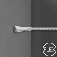 FP2020-Flexible Decorative Polyurethane Panel Molding, Flexible, Primed White. Length: 78-3/4" Height: 1-3/4"