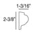 FP3020-Flexible Decorative Polyurethane Panel Molding, Flexible, Primed White. Length: 78-3/4" Height: 2-3/8"