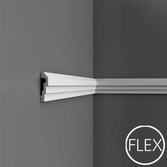 FP7070-Flexible Plain Polyurethane Panel Molding, Flexible, Primed White. Length: 78-3/4" Height: 2-15/16"