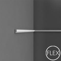 FP9050-Flexible Plain Polyurethane Panel Molding, Flexible, Primed White. Length: 78-3/4" Height: 1"