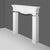 H101-Luxxus Classic Polyurethane Fireplace Surround Decoration, Primed White. Width: 50-3/4" Height: 43-5/16"