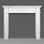 H101-Luxxus Classic Polyurethane Fireplace Surround Decoration, Primed White. Width: 50-3/4" Height: 43-5/16"