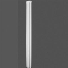 K1001-Luxxus Classic Polyurethane Fluted Half Column, Primed White. Width: 6-11/16" Height: 75"