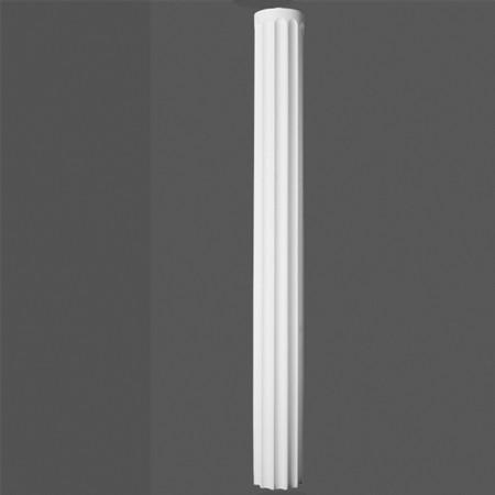 K1002-Luxxus Classic Polyurethane Fluted Whole Column, Primed White. Height: 78" Diameter: 8-11/16"