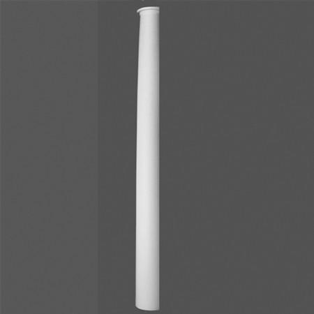 K1101-Luxxus Classic Polyurethane Plain Half Column, Primed White. Width: 8-11/16" Height: 78"