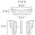 K201L/R-Luxxus Classic Polyurethane Pair of Pilaster Capitals for K200, Primed White. Width: 9-1/16" Height: 5-7/8"