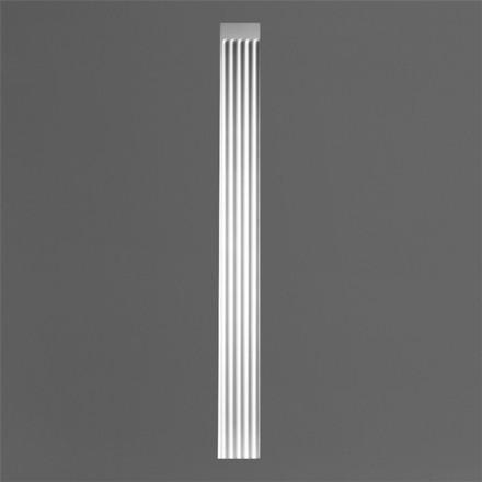 K220-Luxxus Classic Polyurethane Pilaster, Primed White. Length: 78-3/4" Width: 7-11/16"