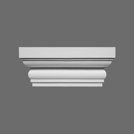 K241-Luxxus Classic Polyurethane Capital for K240, Primed White. Width: 15-3/4" Height: 6-1/2"