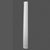 K3001-Luxxus Classic Polyurethane Fluted Half Column, Primed White. Width: 12" Height: 78"