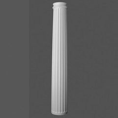 K3002-Luxxus Classic Polyurethane Fluted Whole Column, Primed White. Diameter: 12" Height: 78"