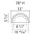 K3101-Luxxus Classic Polyurethane Plain Half Column, Primed White. Width: 12" Height: 78"