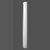 K3101-Luxxus Classic Polyurethane Plain Half Column, Primed White. Width: 12" Height: 78"