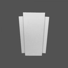 M9010A-Luxxus Classic Duropolymer Decorative Keystone, Primed White. Width: 3-3/8" Height: 4-1/2"