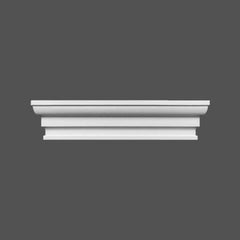 M9010C-Luxxus Classic Duropolymer Double Pilaster Cap, Primed White. Width: 8-7/8" Height: 1-15/16"