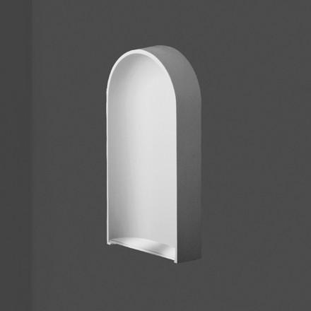 N410-Luxxus Classic Polyurethane Recessed Niche Shell, Primed White. Width: 12-3/16" Height: 23-7/16"