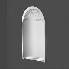 N520-Luxxus Classic Polyurethane Recessed Niche Shell, Primed White. Width: 21-5/8" Height: 38-3/4"