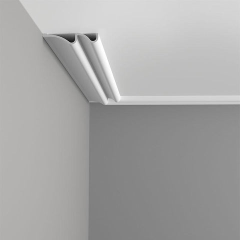 P3071-Luxxus Plain Polyurethane Multifunctional Molding, Primed White. Length: 78-3/4" Height: 14-9/16"